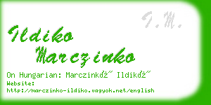 ildiko marczinko business card